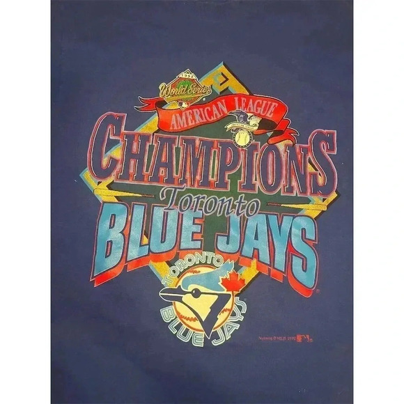 Vintage 1992 Toronto Blue Jays World Series Champions T-Shirt Large - Picture 6 of 7